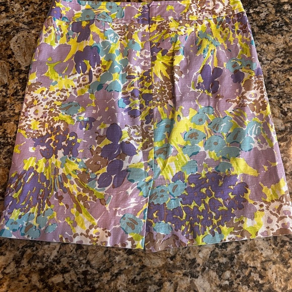 Talbots Floral Mini Skirt in Purple, Yellow, and Blue - Picture 3 of 3